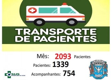 Transporte Sanitário do mês de Setembro